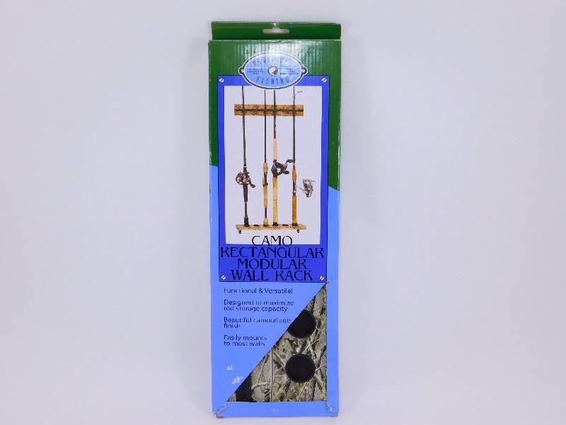 lot 15 image: Organized Fishing 6 Rod Vertical Modular Wall Rack