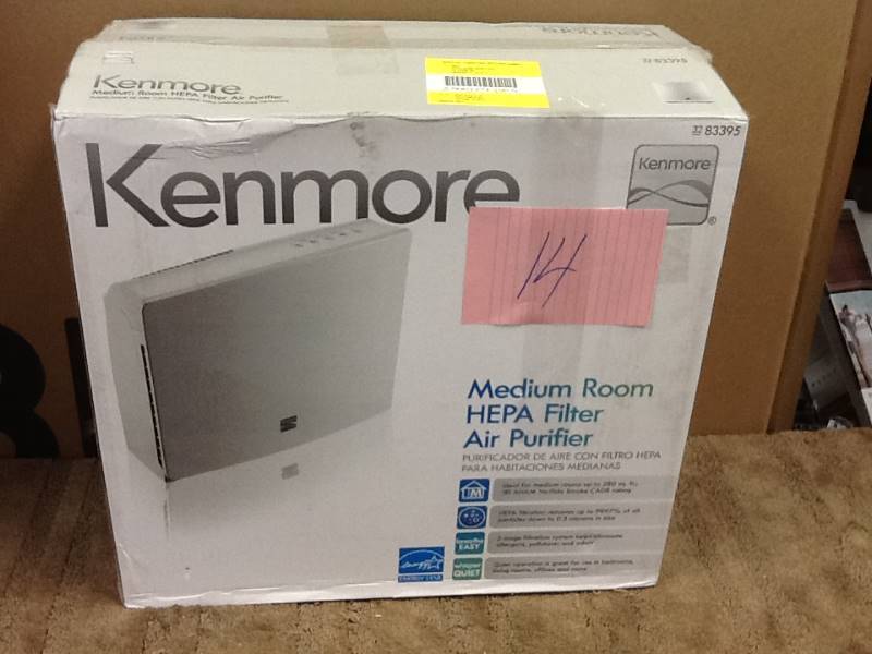 lot 14 image: Kenmore 83395 Medium Room HEPA Filter Air Purifier open box never used