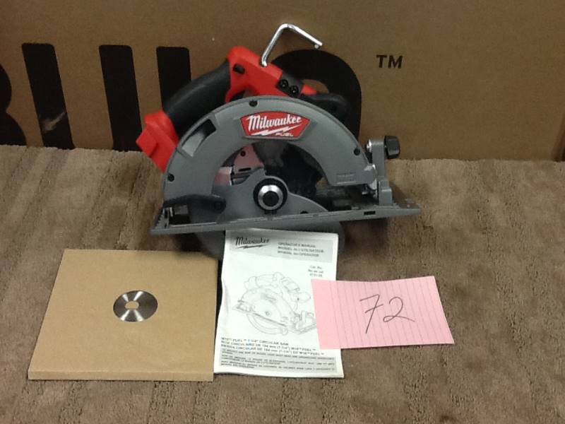 lot 72 image: Milwaukee Fuel M18 Cordless Circular Saw, Bare Tool, 18 V in like New working conditions