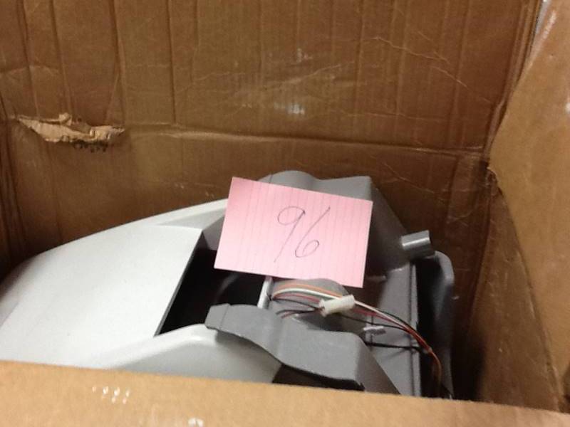 lot 96 image: Ge 30,000 Grain Water Softener open box never used plastic cover on tap on the back are broken stock photo are used for display this item