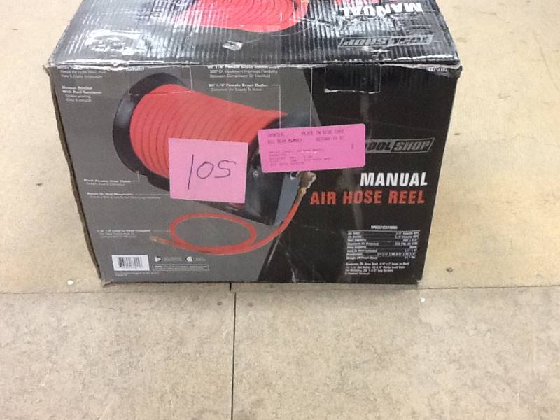 lot 105 image: Tool Shop Air Hose Reel  open box never used