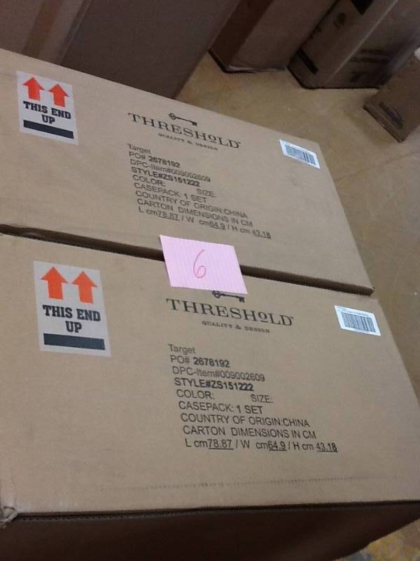 lot 6 image: Set ot 4 Threshold Motion outdoor Dining Chairs New