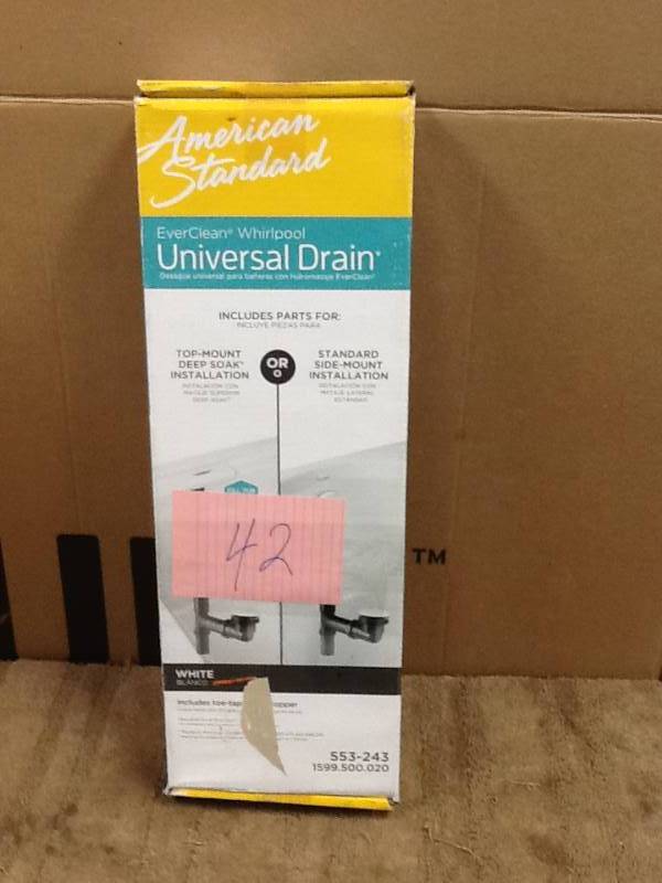 lot 42 image: American Standard EverClean Universal Drain Mopdel 553-243 not used