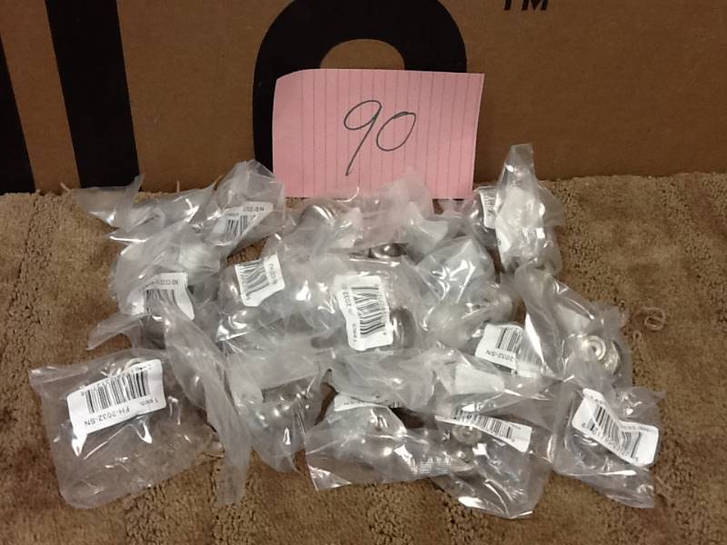 lot 90 image: Dynasty Hardware  1-14 in. Satin Nickel Mushroom Cabinet Knob new