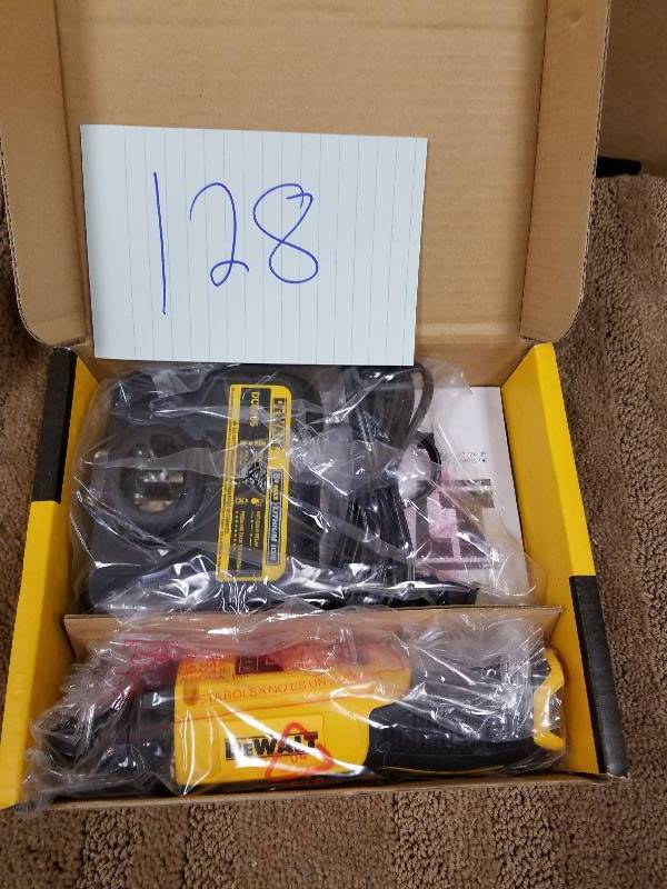 lot 128 image: DEWALT  8-Volt Max Lithium-Ion Cordless Gyroscopic Screwdriver Tool and charger only tested New