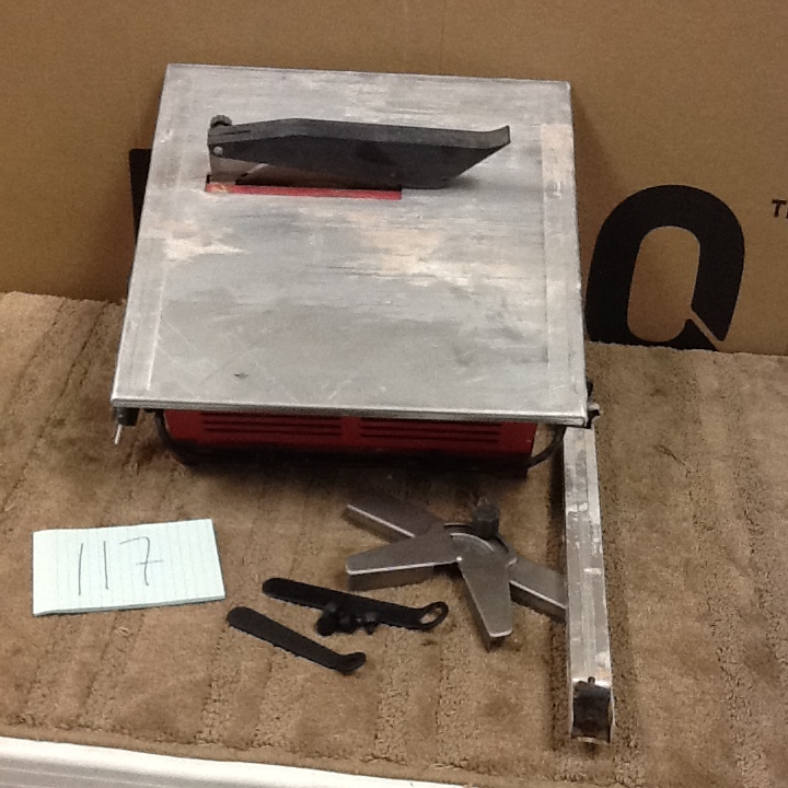 lot 117 image: FlorCraft 7 Wet Tile Saw used in working conditions