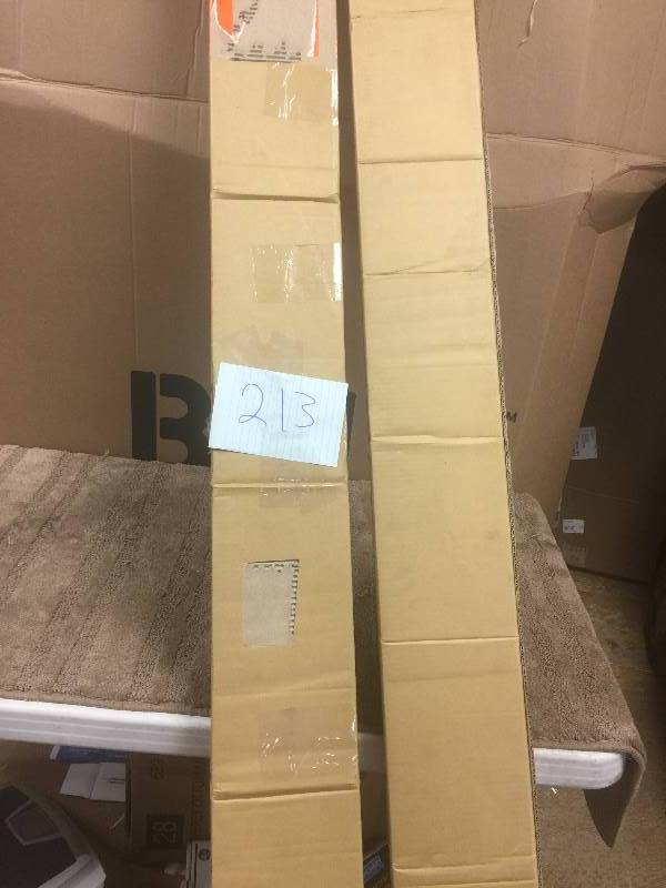 lot 213 image: Set of 2 Gladiator  96 in. W GearTrack and GearWall Garage Wall Storage Base Board