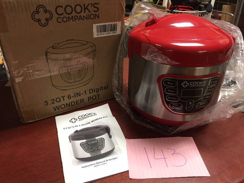 lot 143 image: Cooks Companion 3.2 QT Digital Wonder Pot New