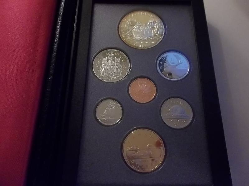 lot 66 image: 1989 Canadian Proof Set Contains 2- Dollars, Half Dollar, Quarters, Dime, Nickel, Cent