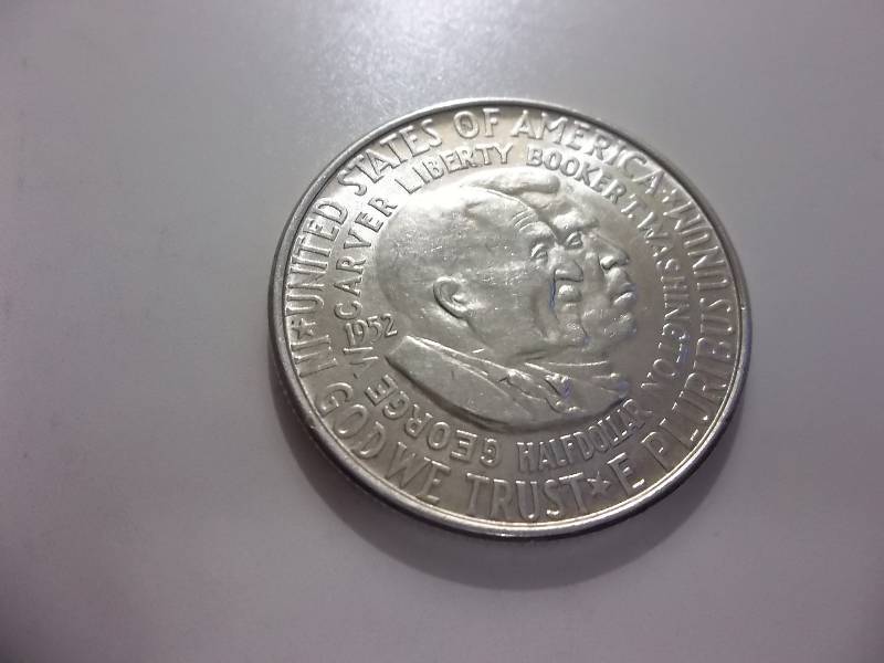 lot 75 image: Booker T. Washington & George W. Carver Comemmorative Half Dollar In MS