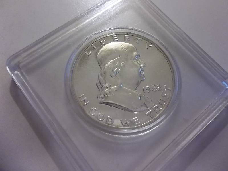 lot 78 image: 1962 Franklin Half Dollar  Proof  (Valued  $40.00)