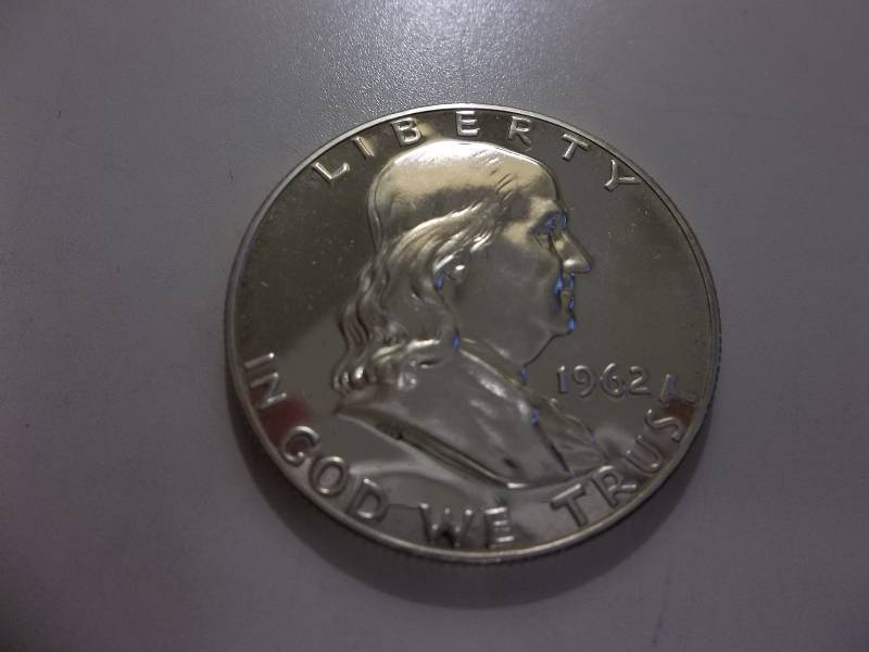 lot 82 image: 1962 Franklin Half Dollar  Proof  (Valued  $40.00)