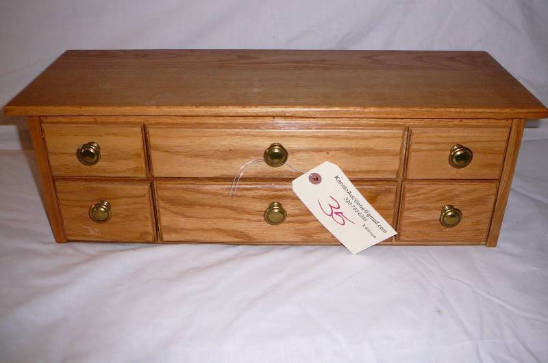 lot 35 image: Wooden Jewelry Box
