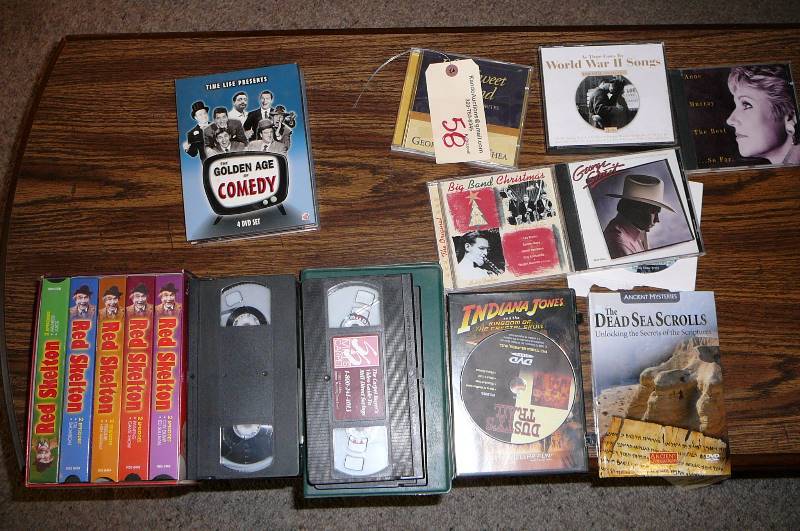 lot 58 image: Lot of DVD & VHS Tapes - Red Skelton VHS tapes Golden age of comedy DVD Set
