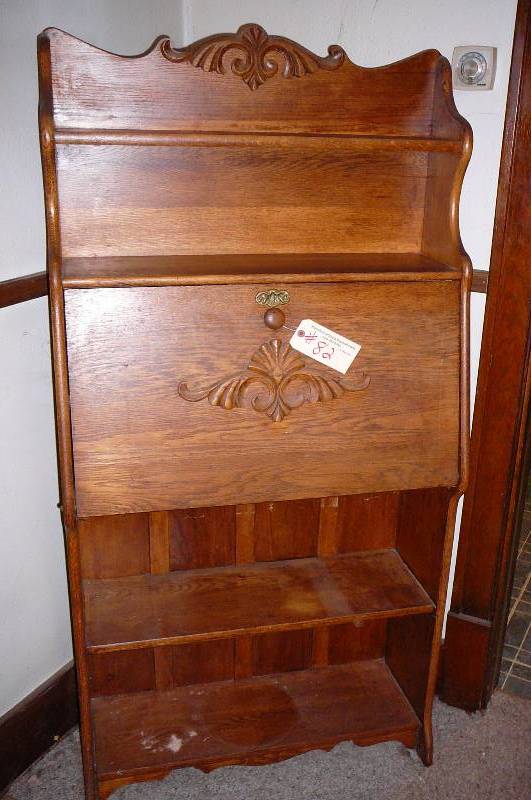 lot 82 image: Vintage Secretary Desk