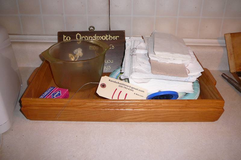 lot 111 image: Misc. items, paper plates, toothpicks, paper towels