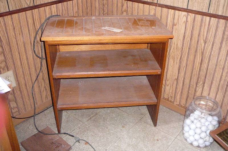 lot 210 image: Wooden Stand With Two Shelves