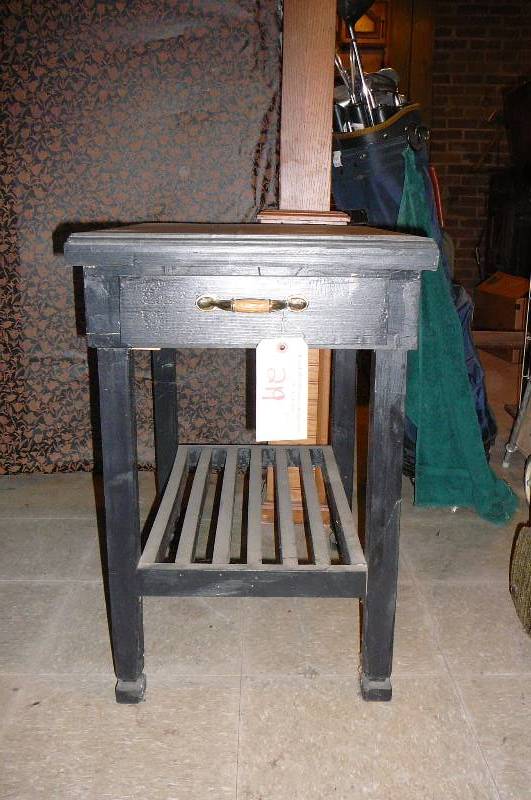 lot 219 image: wooden end table