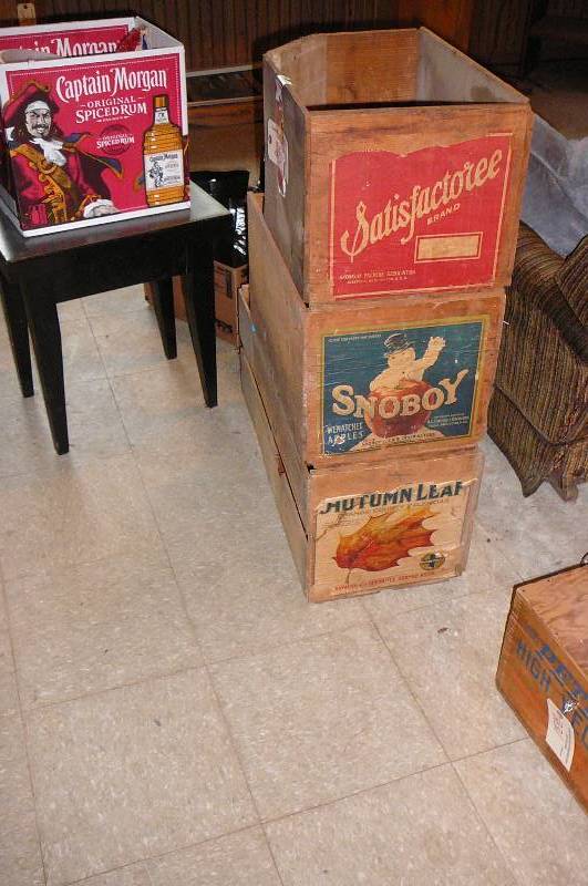 lot 232 image: Lot of Vintage Wooden Fruit Crates