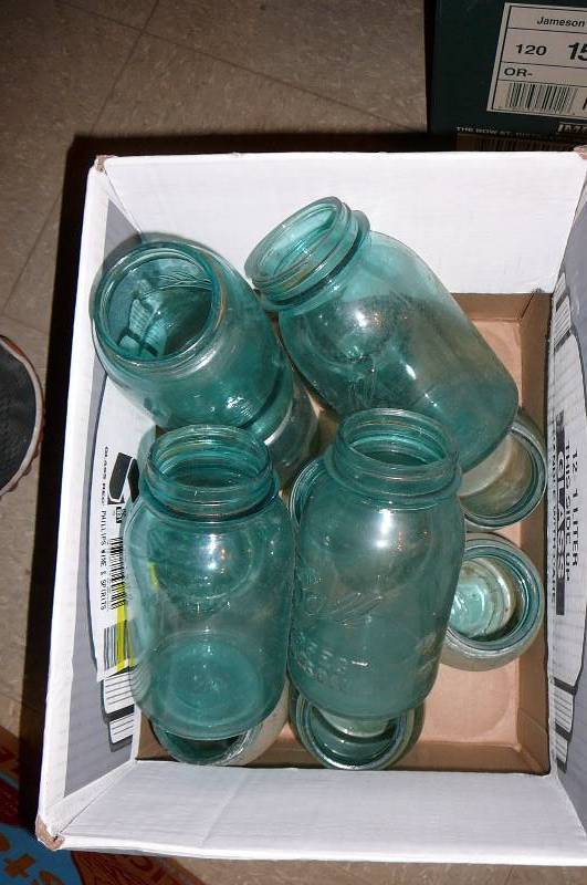 lot 248 image: Teal Ball Canning Jars