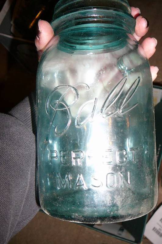 lot 249 image: Teal Ball Canning Jars