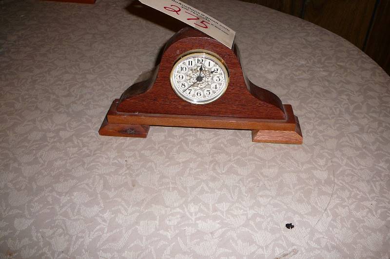 lot 275 image: Handcrafted Wooden Clock