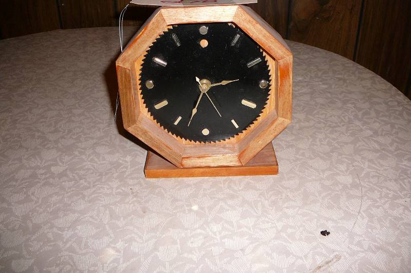 lot 276 image: Handcrafted Wooden Clock