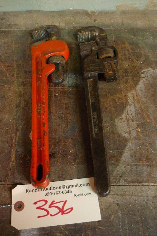 lot 356 image: pipe wrench &  trim mark