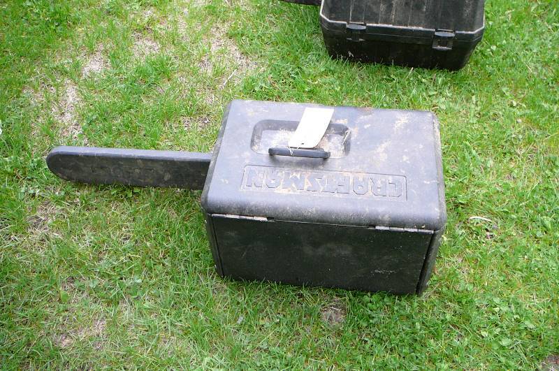 lot 502 image: craftsman hard case chainsaw holder