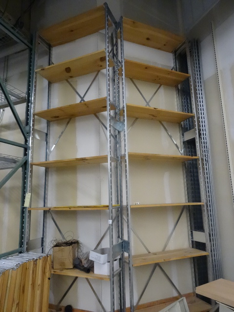 lot 21 image: Steel Framed Shelving Unit