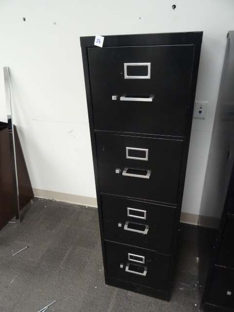 lot 56 image: 15 Metal 4 Drawer File Cabinet