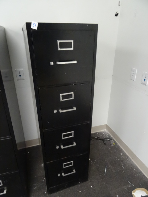 lot 57 image: 15 Metal 4 Drawer File Cabinet