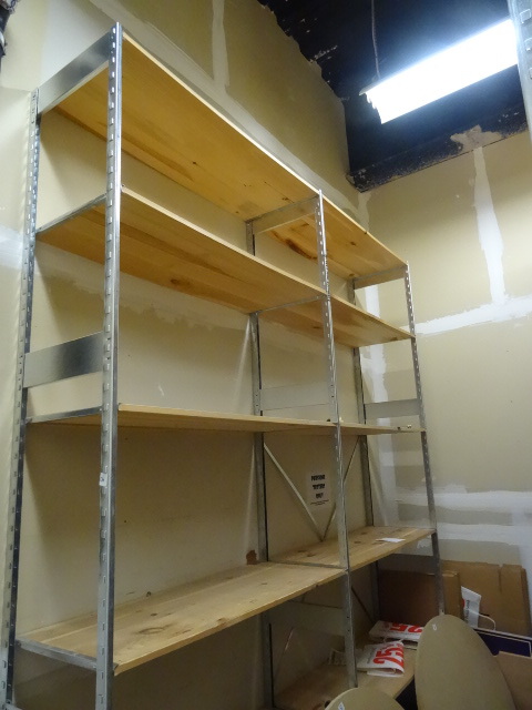 lot 134 image: Metal Framed Shelving Unit