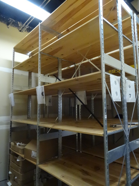 lot 135 image: Metal Framed Shelving Unit