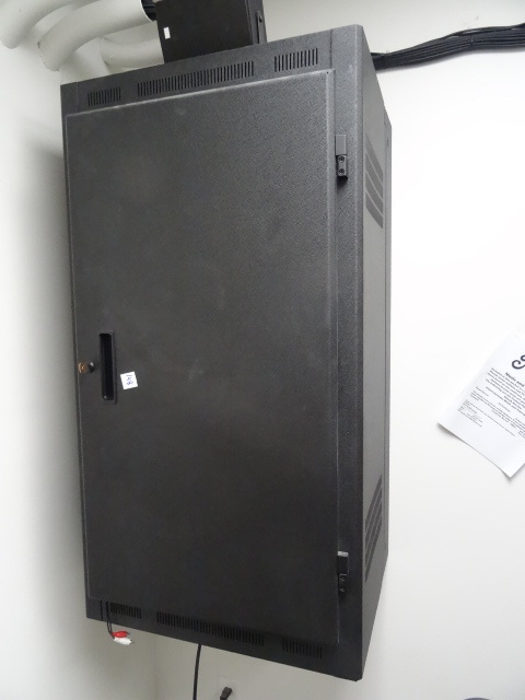 lot 148 image: Lowell Wall Mounted Component Cabinet.