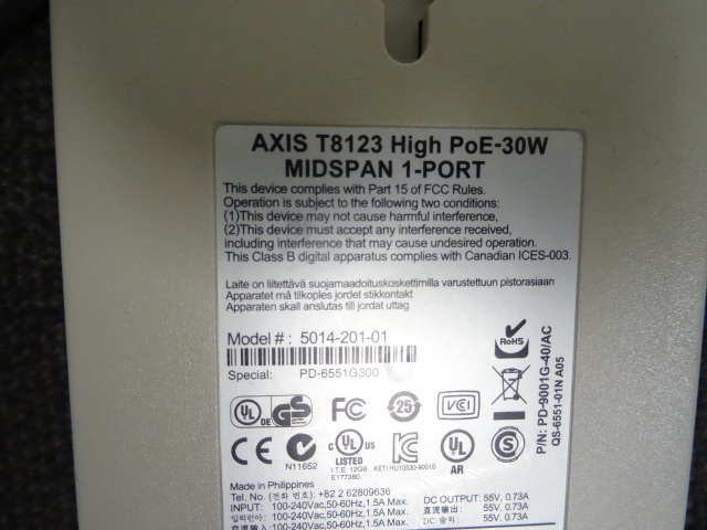 lot 64 image: Axis Model 5014-201-01  T8123