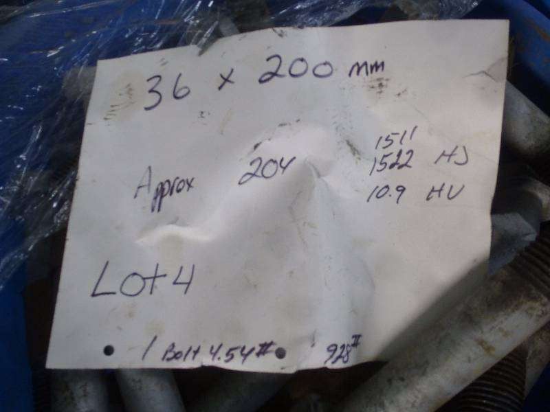 36 x 200 Millimeter Bolts Lot# 4