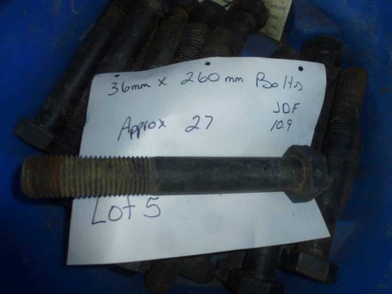 36 x 260 Millimeter Bolts Lot# 5