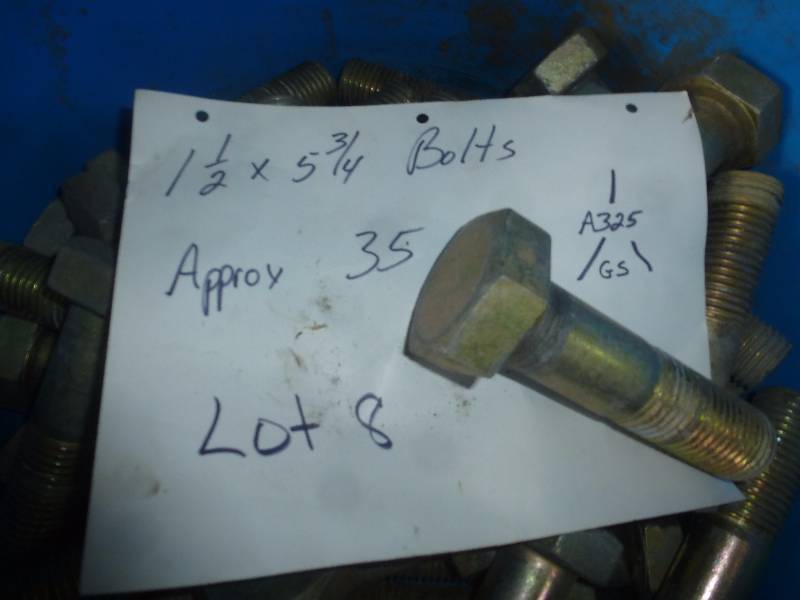 1 12 x 5 34Bolts Lot# 8