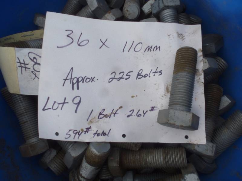 36 x 110 Millimeter Bolts Lot# 9
