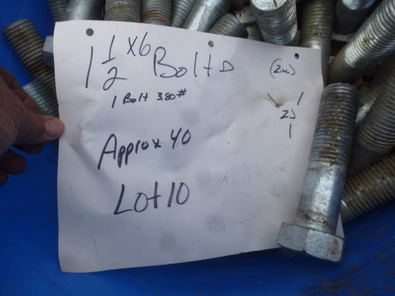 1 12 x 6 Bolts Lot# 10