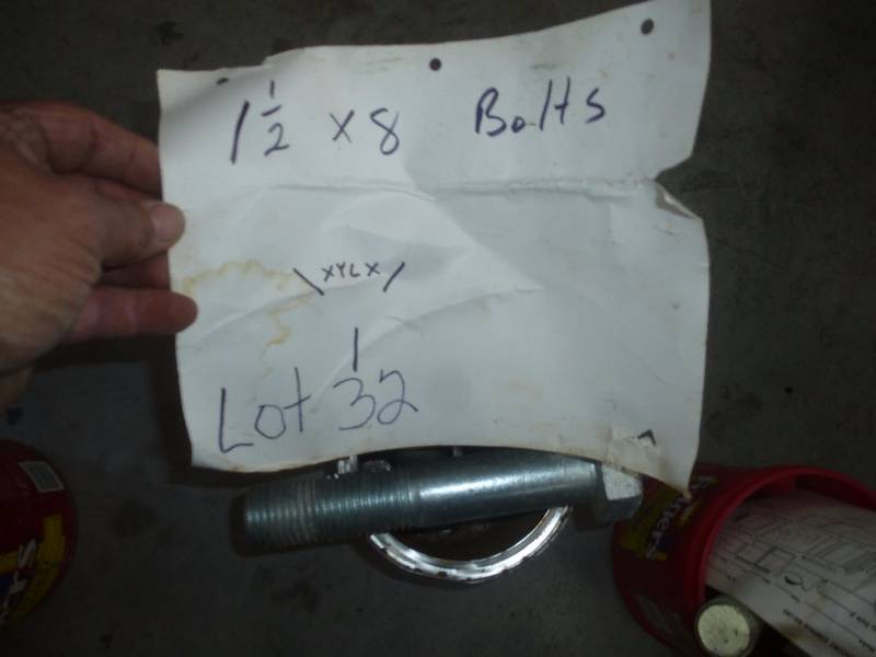 1 12 x 8 Bolts Lot# 32