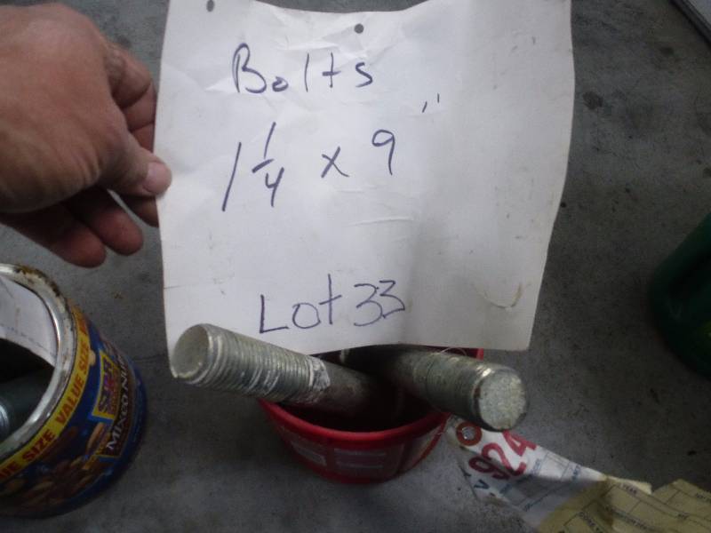 1 14 x 9 Bolts Lot# 33