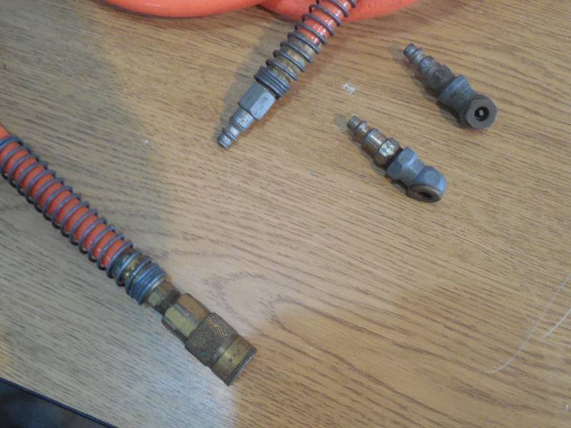 lot 7 image: 50 ft 38 Air Hose with Quick Attach Ends