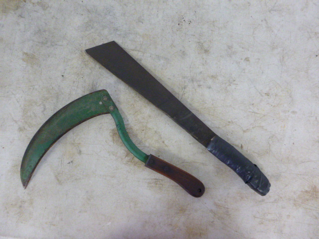 lot 160 image: Machete and Corn Knife