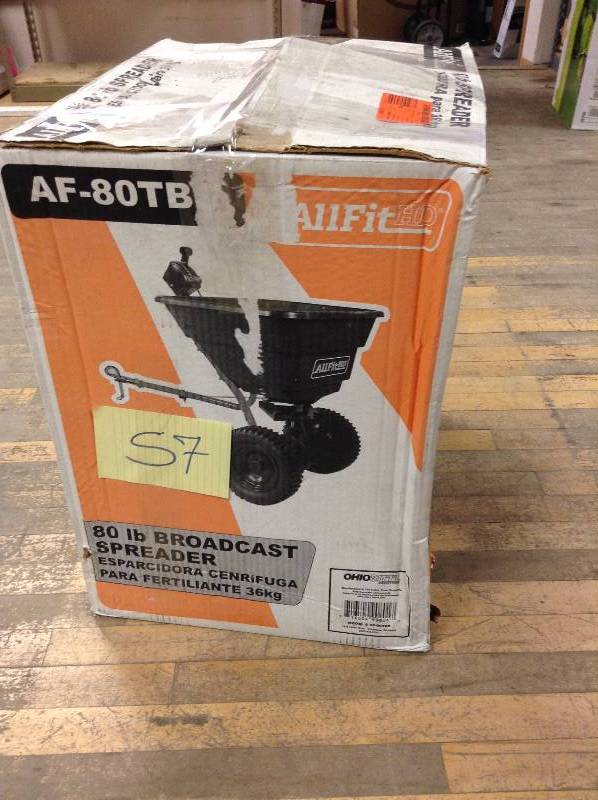 Allfit AF-80TBS 80 Lb Broadcast Spreader in like new condition