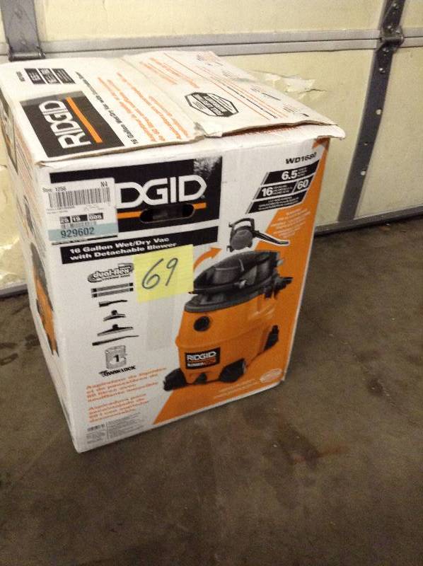 Ridgid WD1680 16 Gal WetDry Vac open box not used