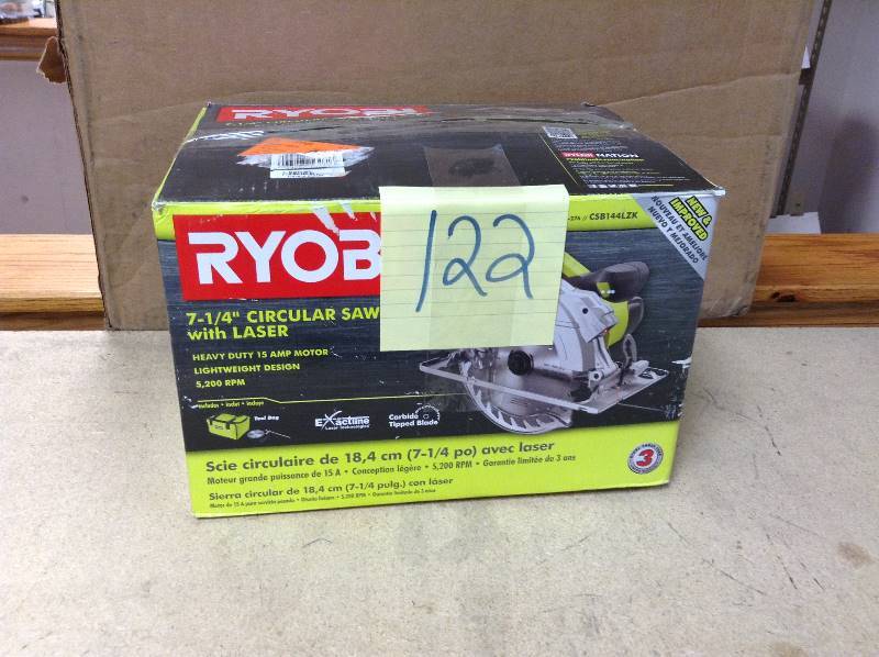 Ryobi 7 14 in Circular Saw with Laser