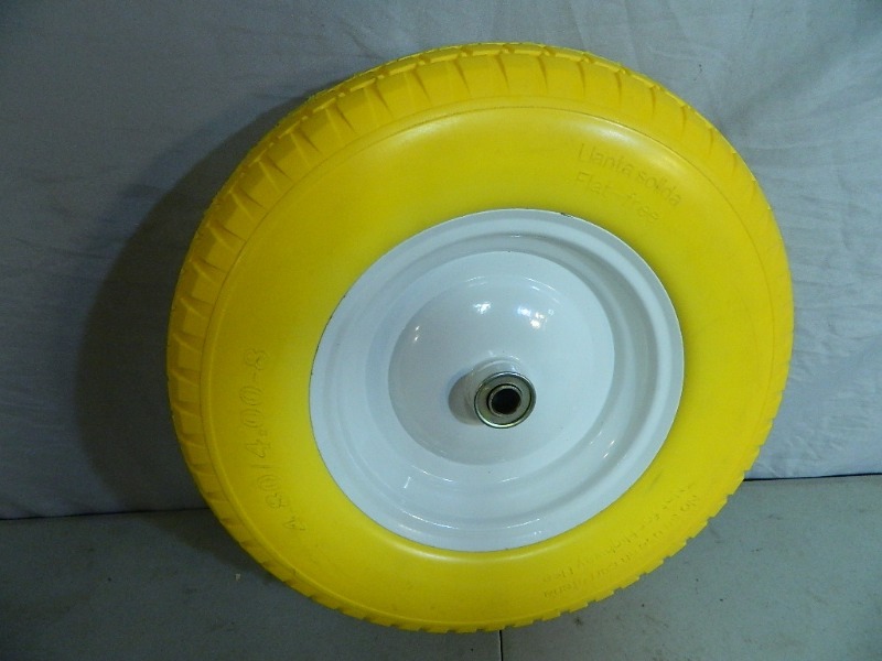Brand New Flat Free Wheelbarrow Tire and Wheel