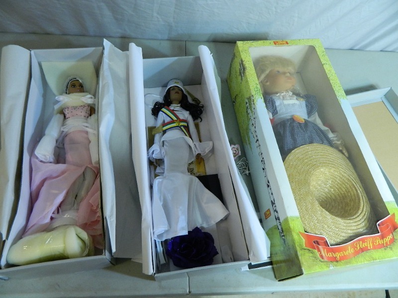 Boxed German Steiff Babette Doll and others